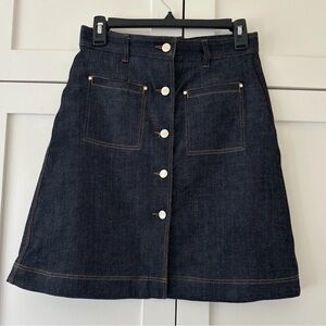 CARVEN PARIS Dark Denim Jean Skirt | FR 38 US 6